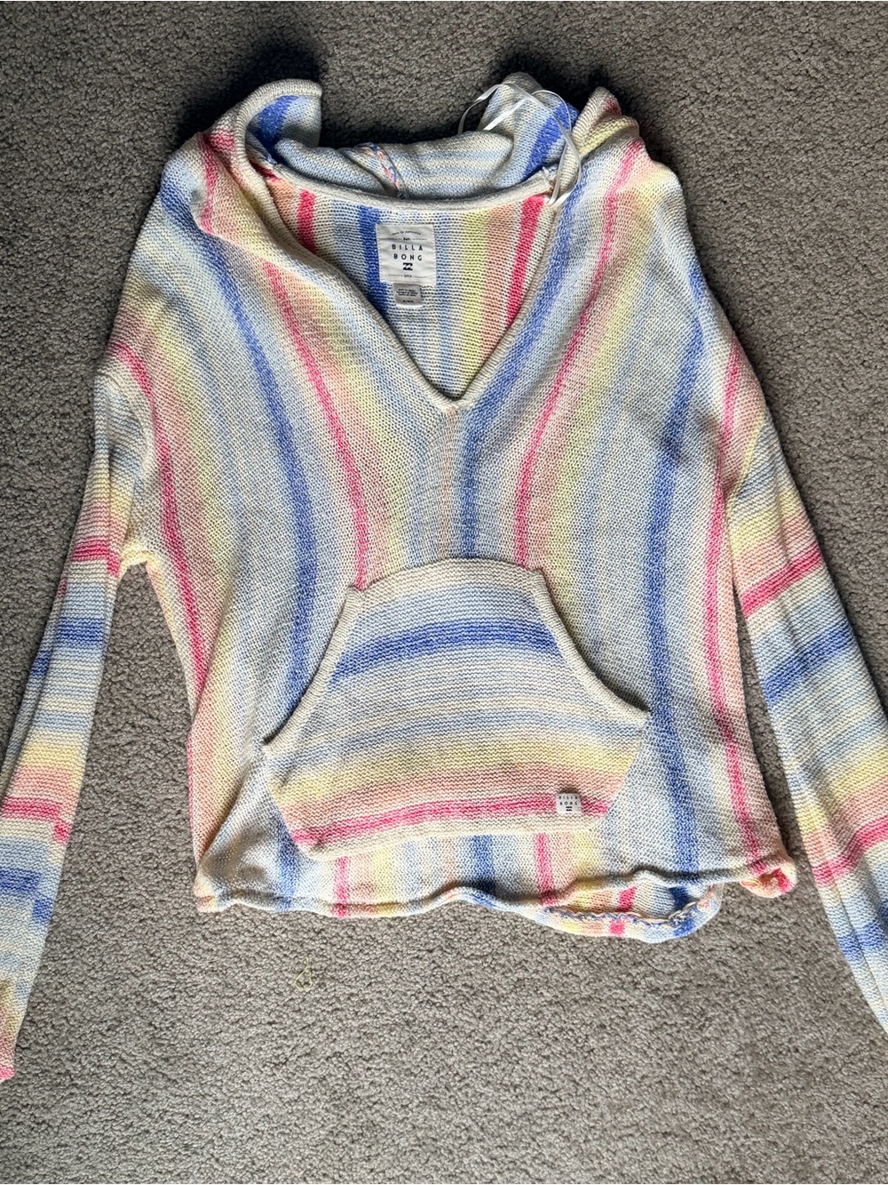 Billabong Striped Knit Hoodie